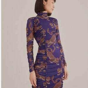 FARM Rio Vibrant Purple Animal Print Dress